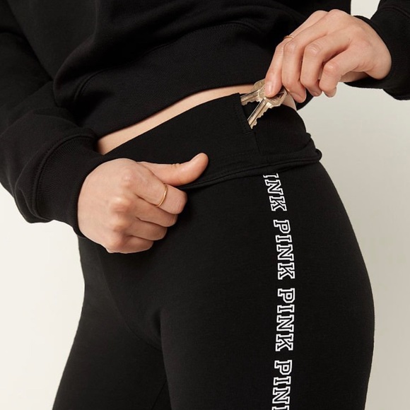 Pink black leggings - Picture 3 of 8